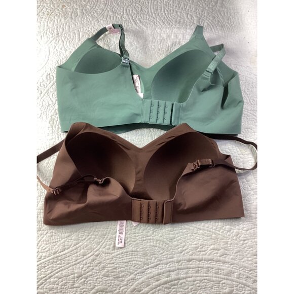 Lot of 2 Victorias Secret Lightly Lined Wireless Bras In Green & Brown*38B*NWOT - Picture 4 of 8